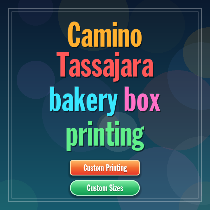 Camino Tassajara bakery box printing