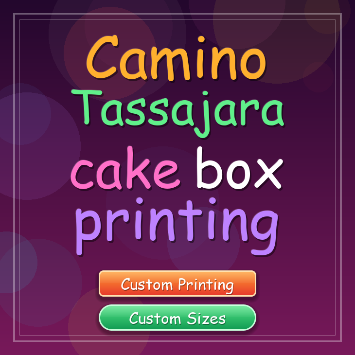 Camino Tassajara cake box printing