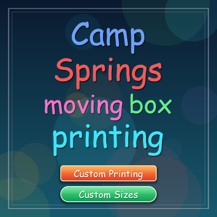 Camp Springs moving box printing