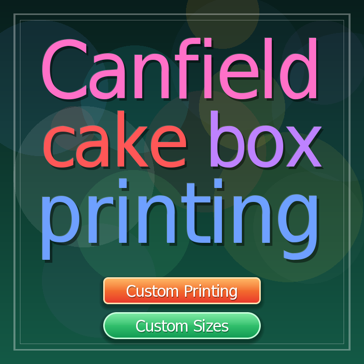 Canfield cake box printing