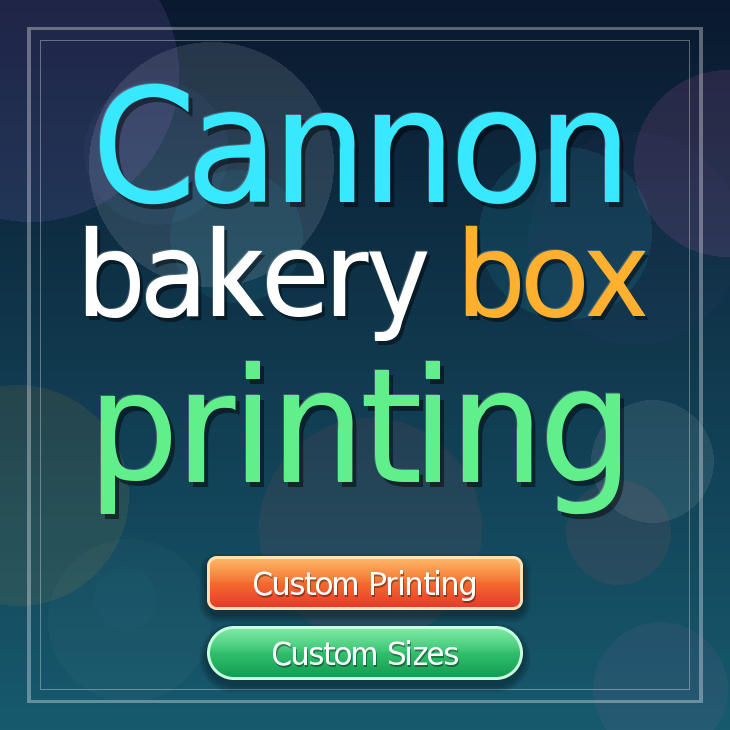 Cannon bakery box printing