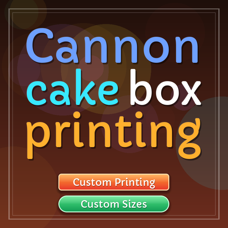 Cannon cake box printing