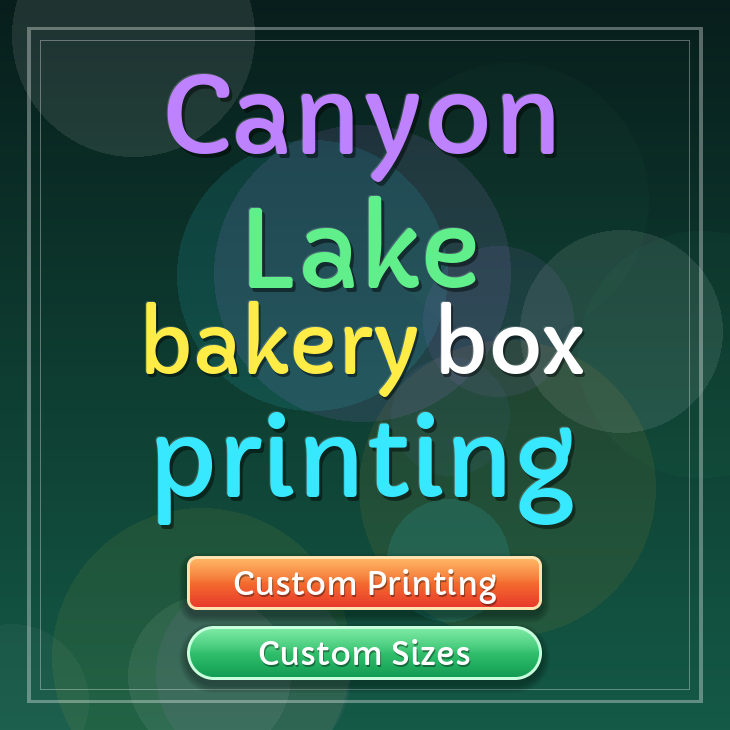 Canyon Lake bakery box printing
