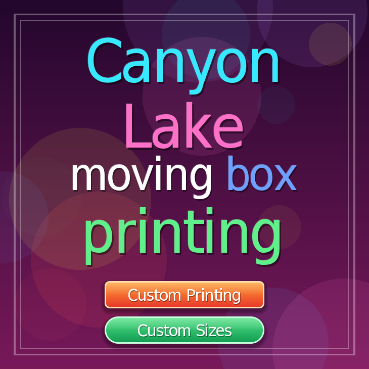Canyon Lake moving box printing