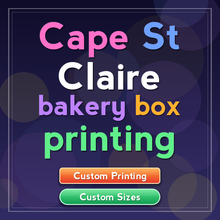 Cape St Claire bakery box printing