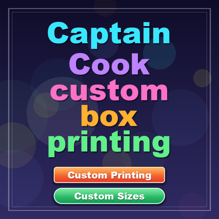 Captain Cook custom box printing