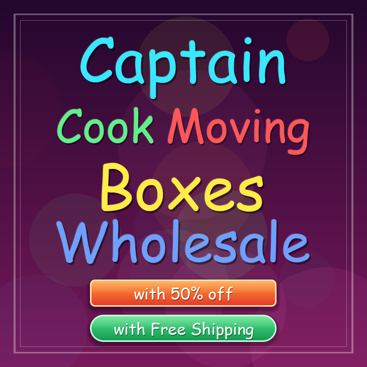 Captain Cook moving boxes