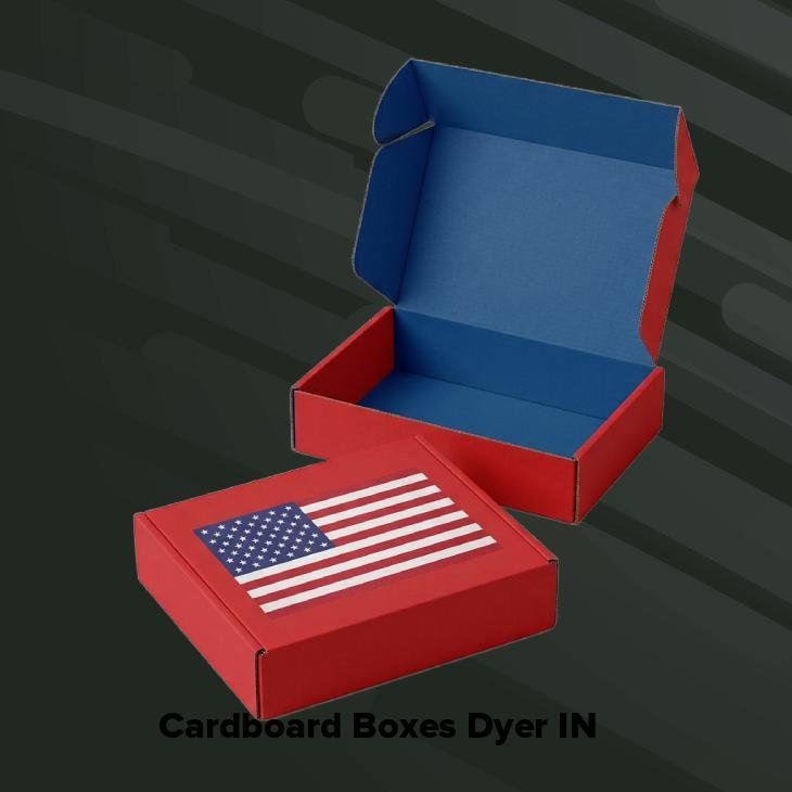 Cardboard boxes dyer in