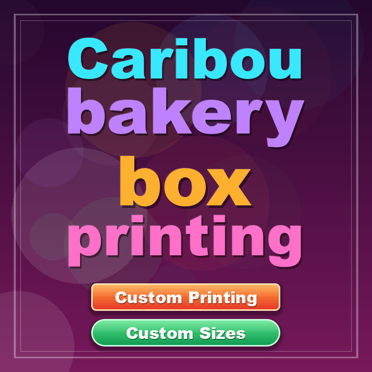 Caribou bakery box printing