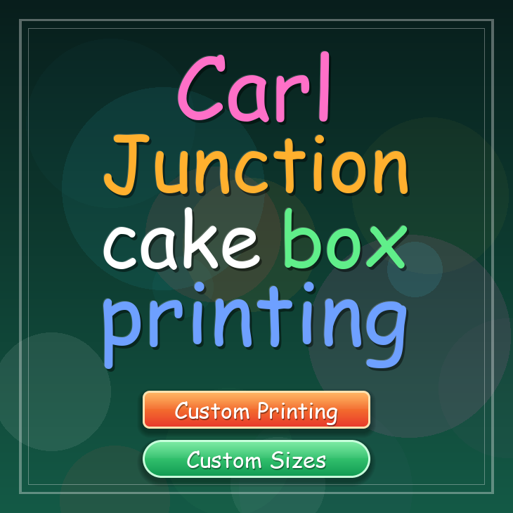 Carl Junction cake box printing