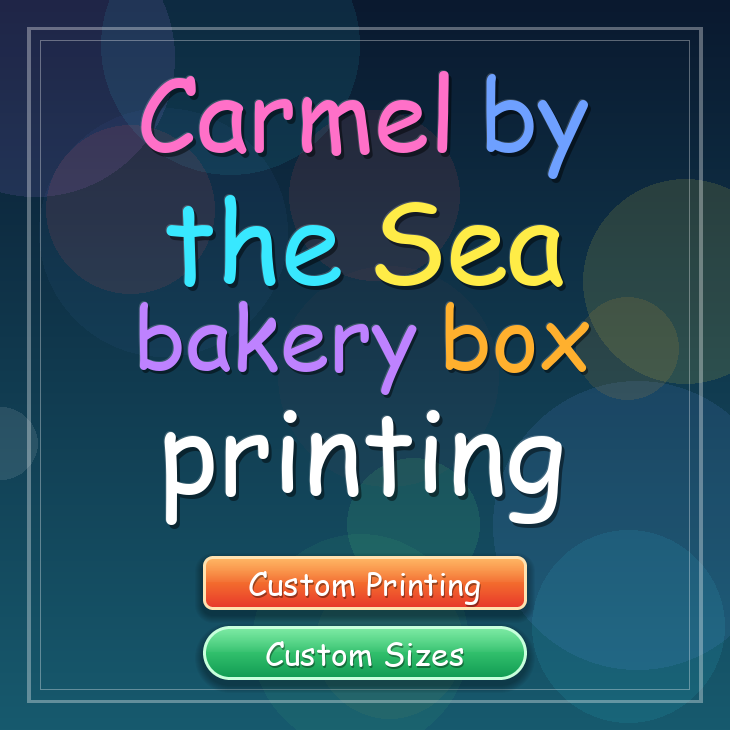 Carmel By The Sea bakery box printing