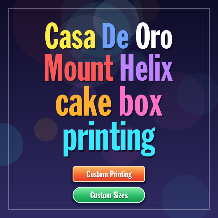 Casa De Oro Mount Helix cake box printing