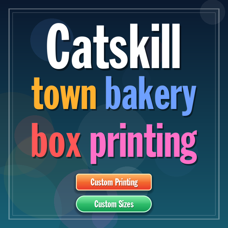 Catskill Town bakery box printing
