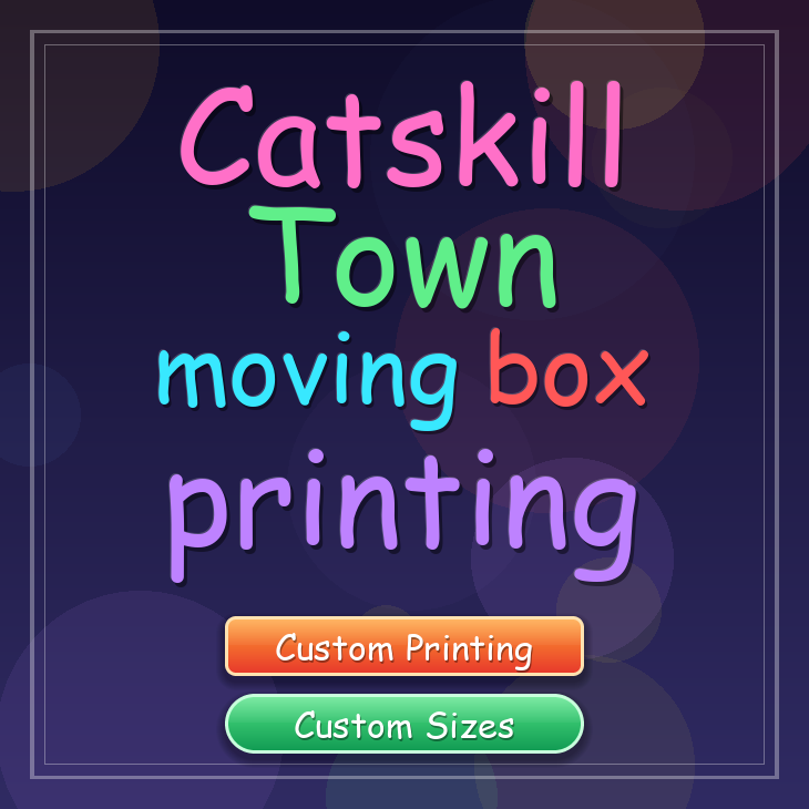 Catskill Town moving box printing