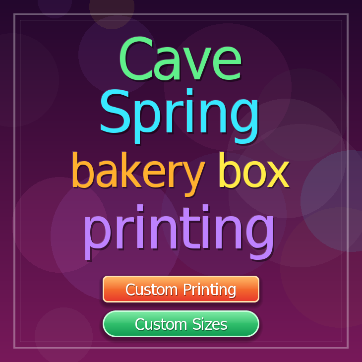 Cave Spring bakery box printing