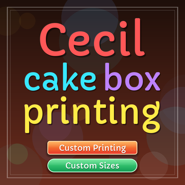 Cecil cake box printing