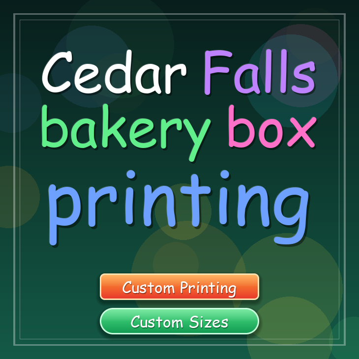 Cedar Falls bakery box printing