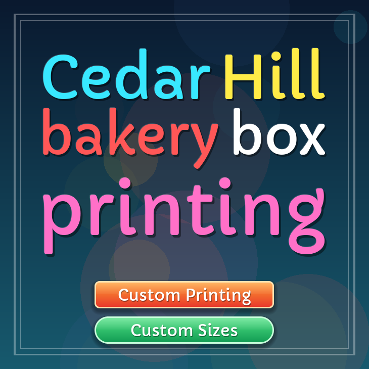 Cedar Hill bakery box printing