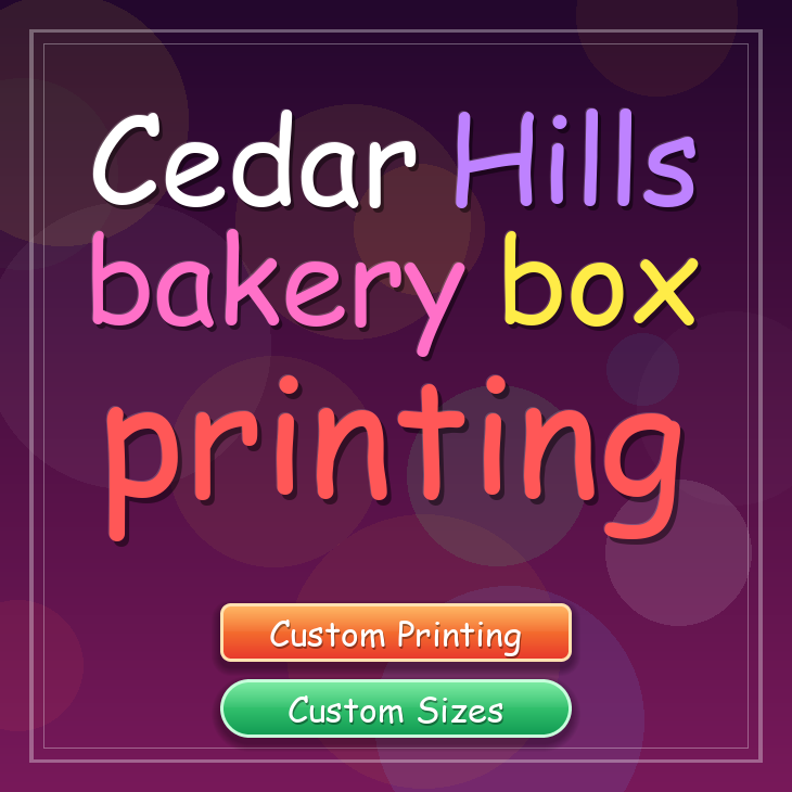Cedar Hills bakery box printing