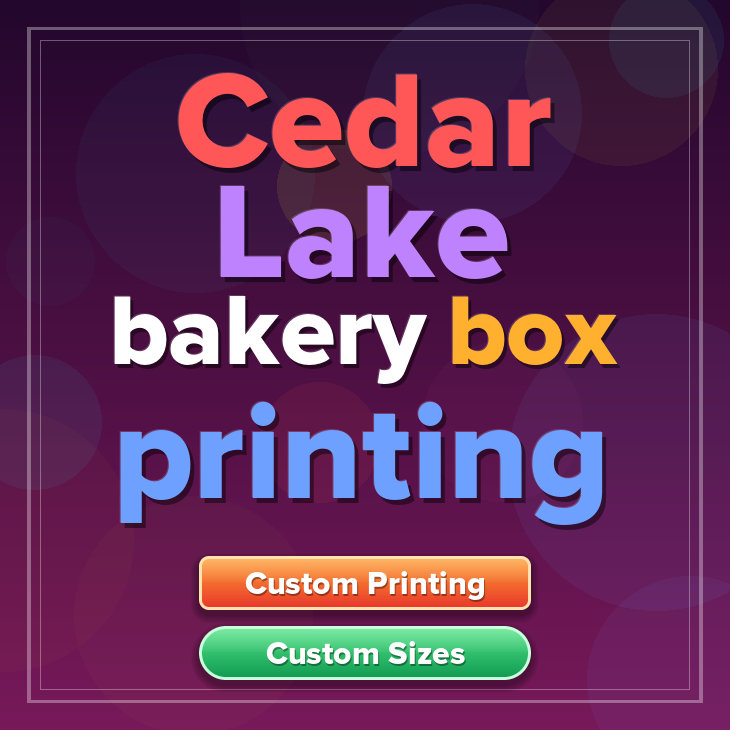Cedar Lake bakery box printing