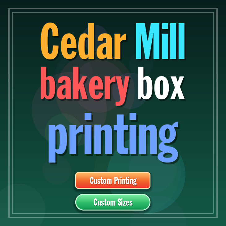 Cedar Mill bakery box printing