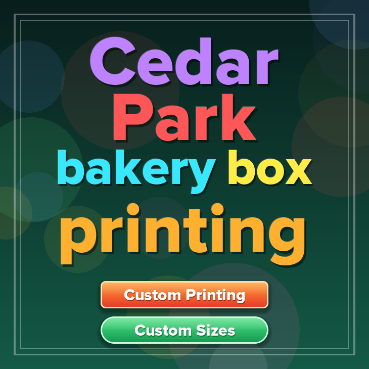 Cedar Park bakery box printing