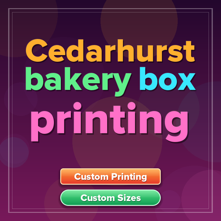 Cedarhurst bakery box printing