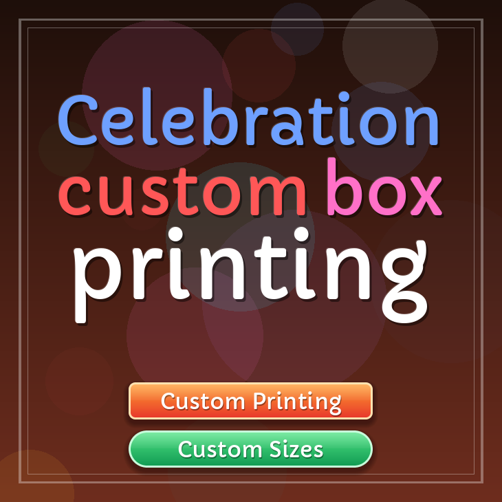 Celebration custom box printing
