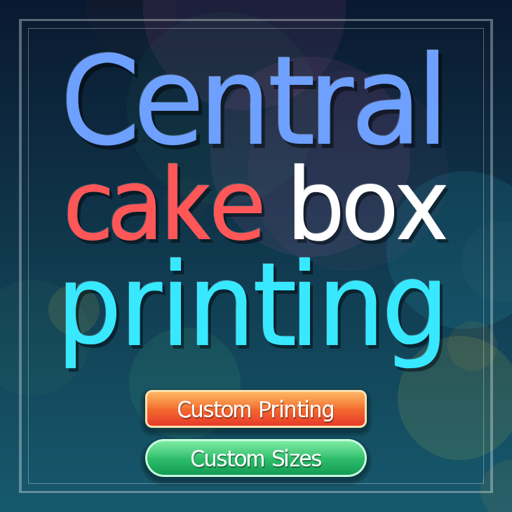 Central cake box printing