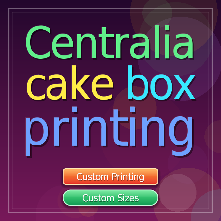 Centralia cake box printing