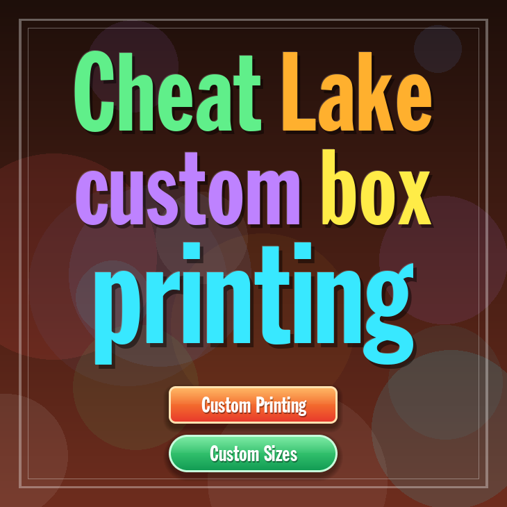Cheat Lake custom box printing