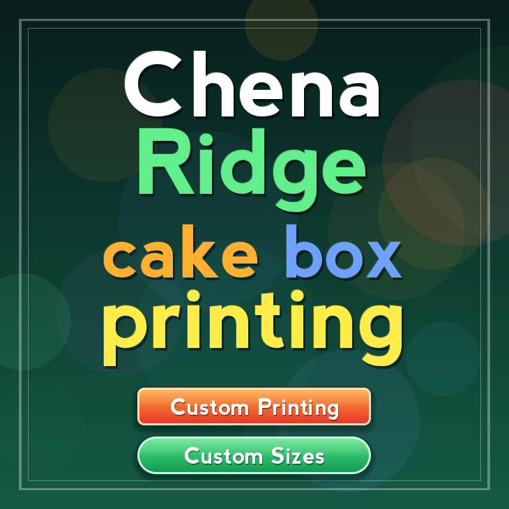 Chena Ridge cake box printing