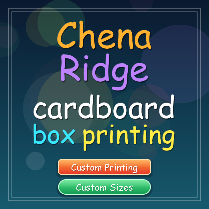 Chena Ridge cardboard box printing