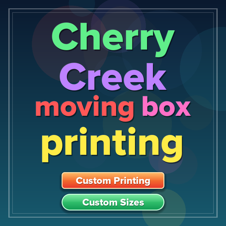 Cherry Creek moving box printing