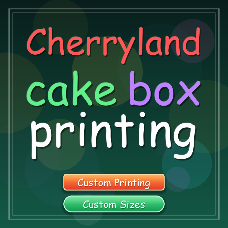 Cherryland cake box printing