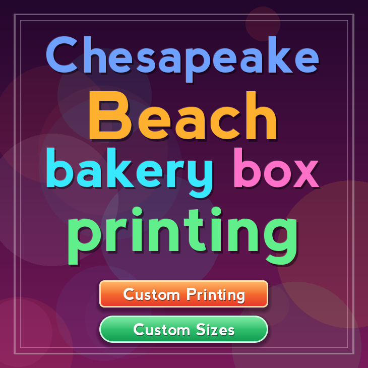 Chesapeake Beach bakery box printing