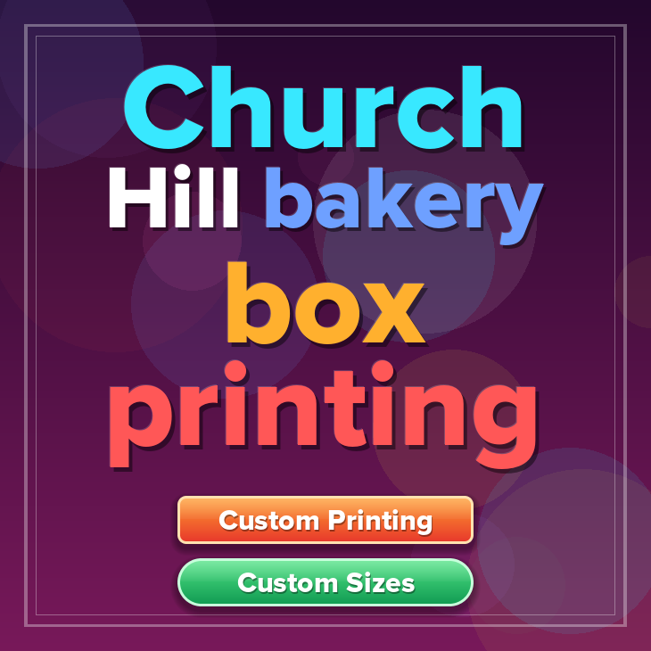 Church Hill bakery box printing