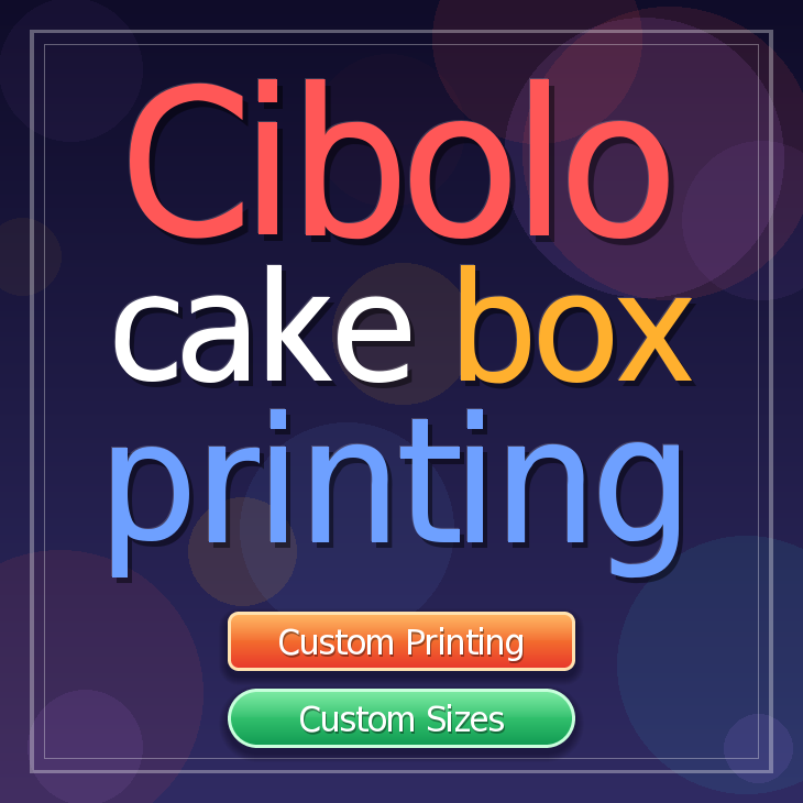 Cibolo cake box printing