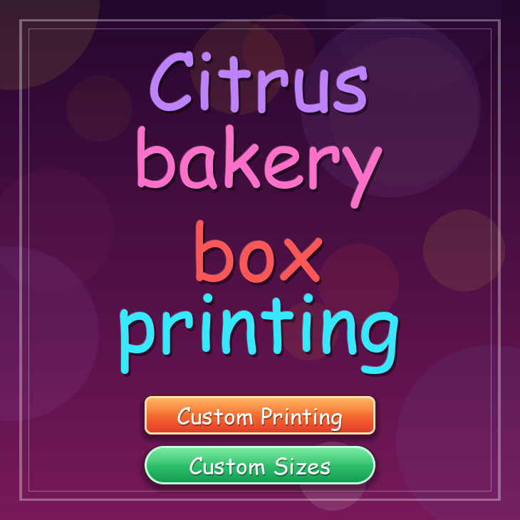Citrus bakery box printing