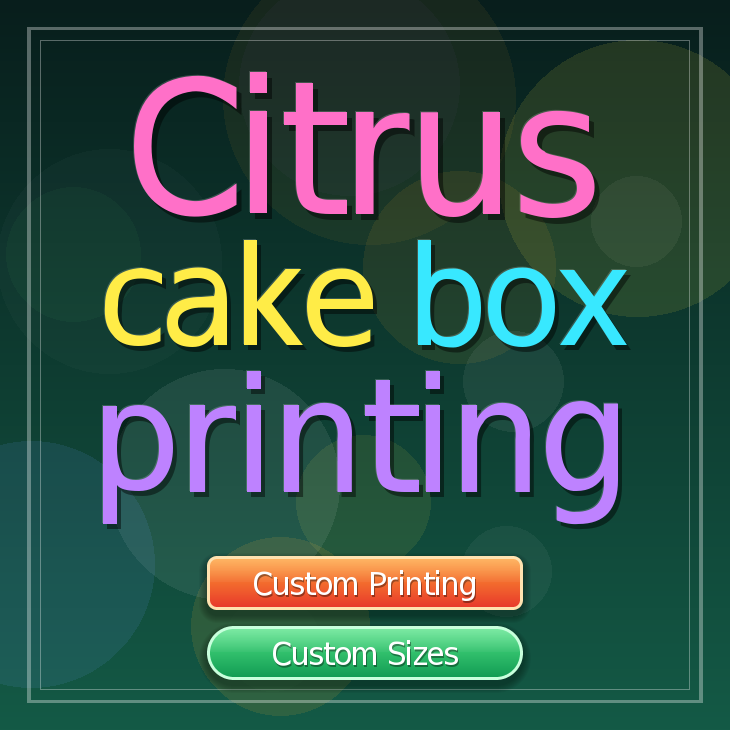 Citrus cake box printing