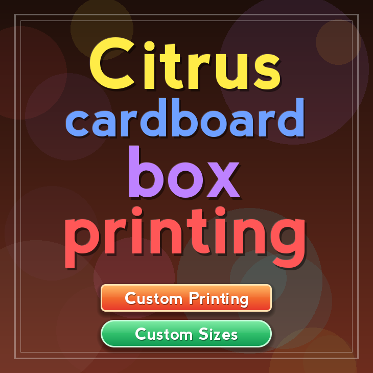 Citrus cardboard box printing