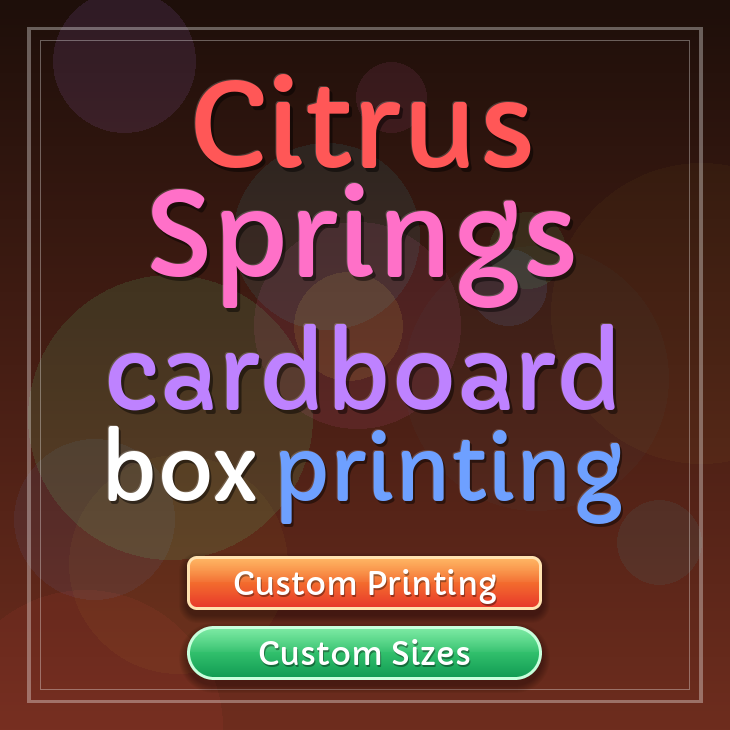 Citrus Springs cardboard box printing