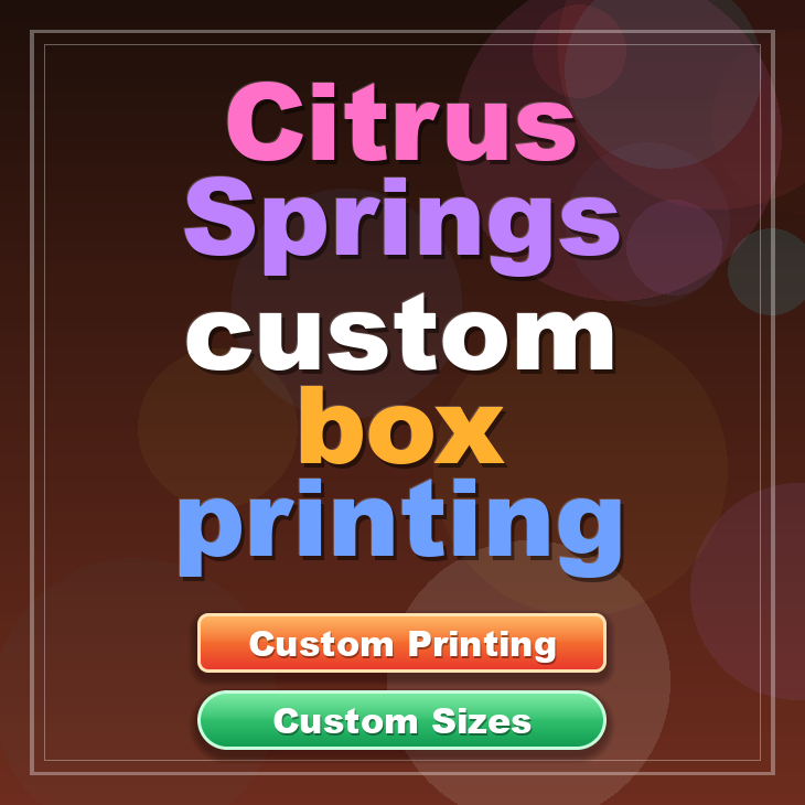 Citrus Springs custom box printing