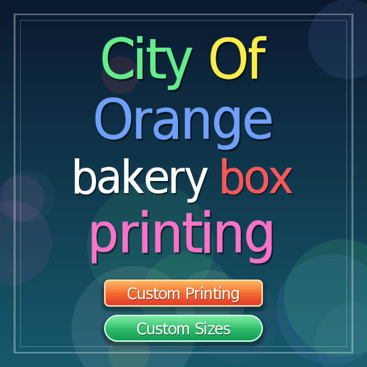 City Of Orange bakery box printing