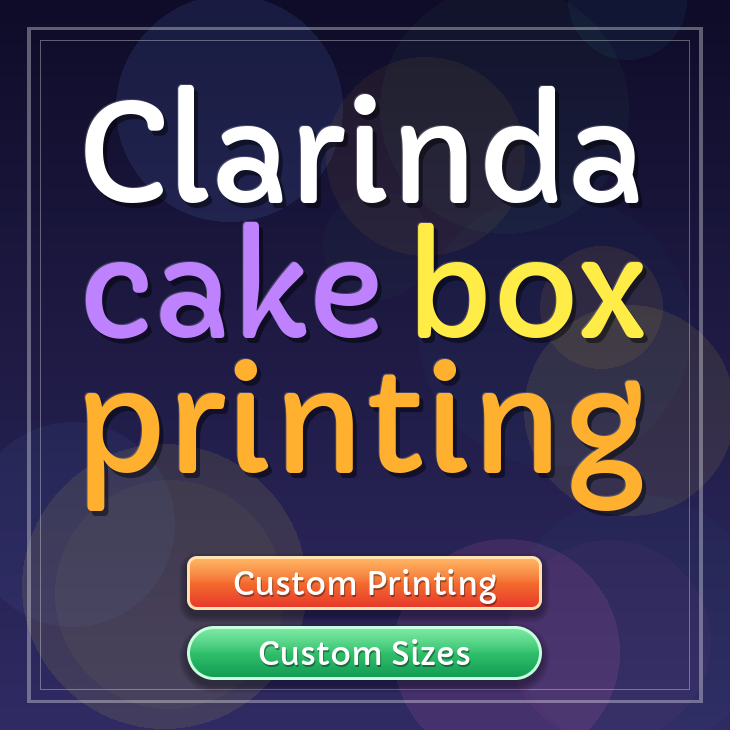 Clarinda cake box printing