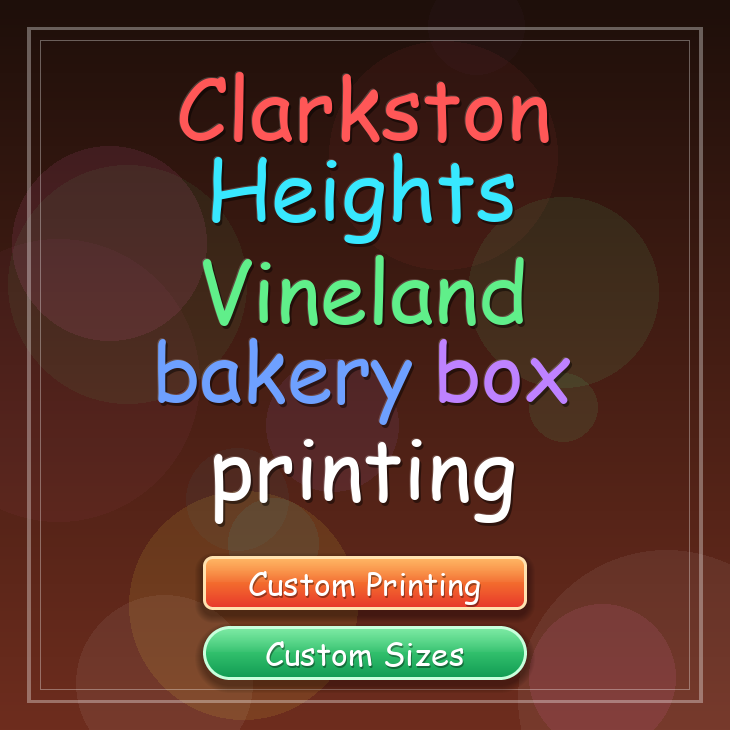 Clarkston Heights Vineland bakery box printing