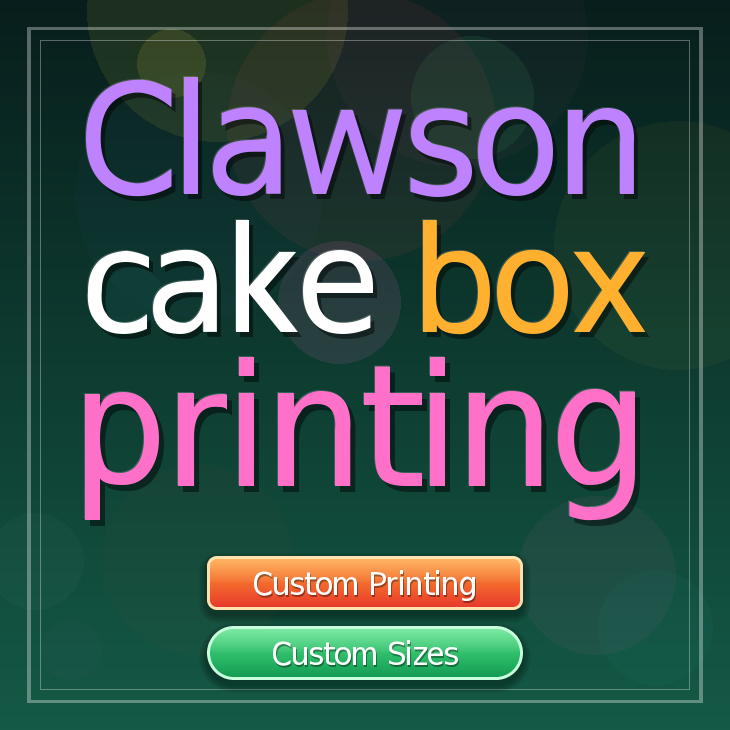 Clawson cake box printing