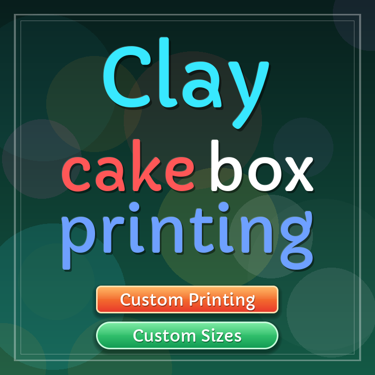 Clay cake box printing
