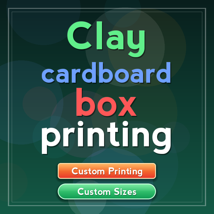 Clay cardboard box printing