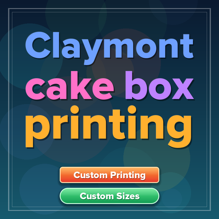 Claymont cake box printing